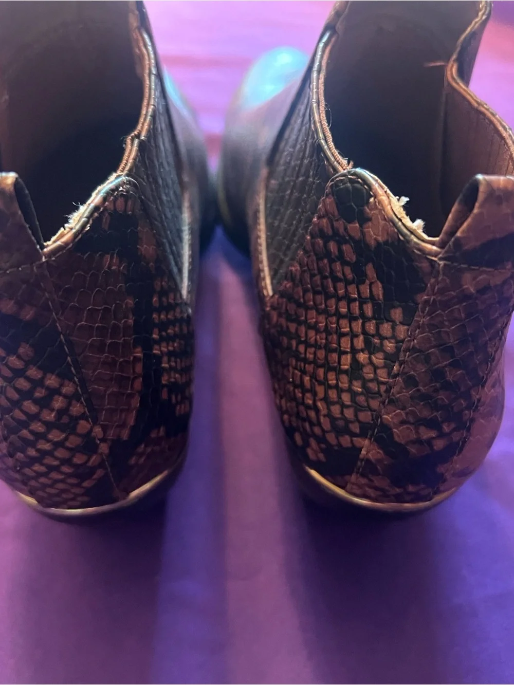 New Directions Faux Leather Snakeskin Booties Women’s 6.5 EUC